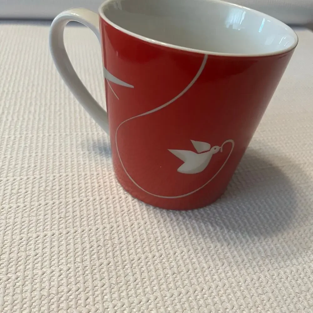 Lot of 2 Starbucks coffee company Christmas mugs year 2011 snowman and birds